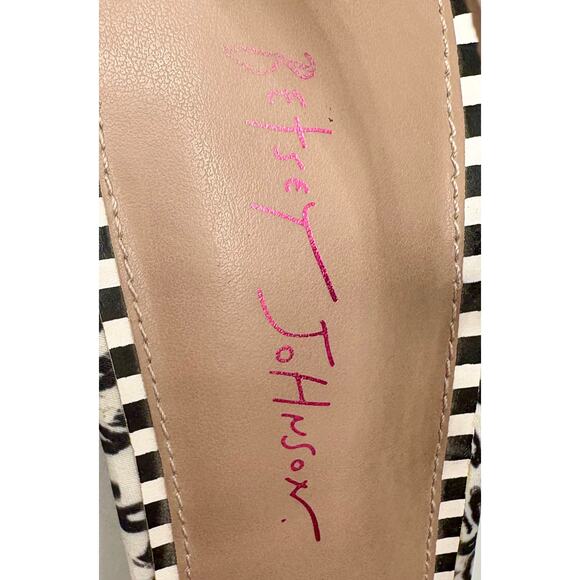 Betsey Johnson Wedge Espadrilles Rainbow Black Jute Bow & Ankle Strap - Picture 14 of 14